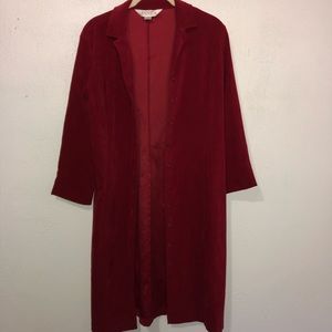 Wine vintage long coat